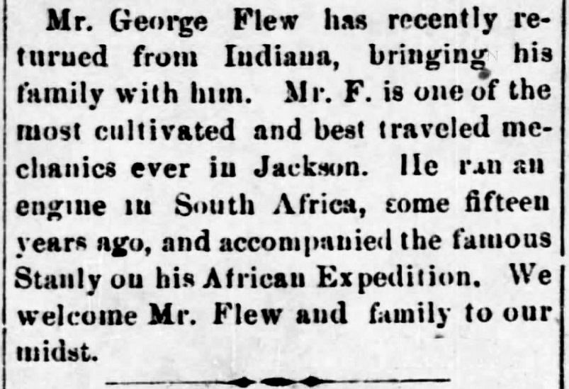 George Flew's return to Jackson